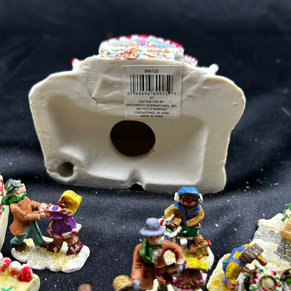 Greenbrier International Gingerbread Christmas Village Set House Bridge Figures